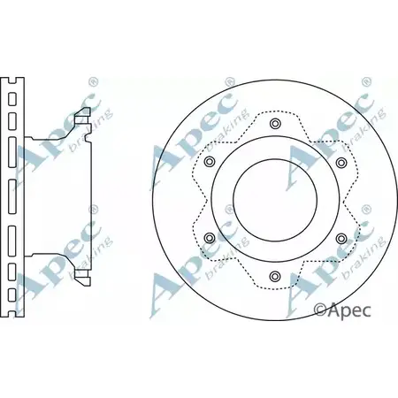Тормозной диск APEC BRAKING VBPY1D 1265433217 049 TU DSK2760