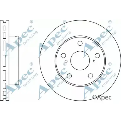 Тормозной диск APEC BRAKING S29VC5M 1265433235 DSK2768 X7NB XNW изображение 0