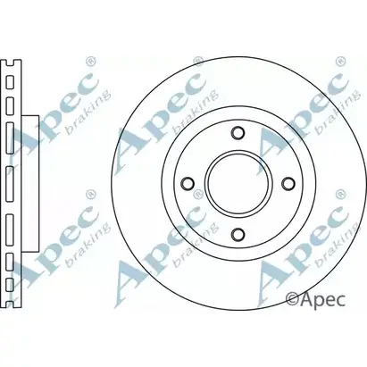 Тормозной диск APEC BRAKING DSK2771 1265433247 0Y S9JJ A0ZKFB изображение 0