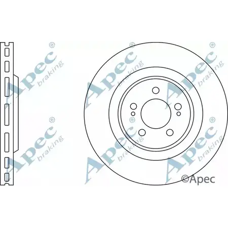Тормозной диск APEC BRAKING 1265433273 AH U26O DSK2779 WN6GT изображение 0