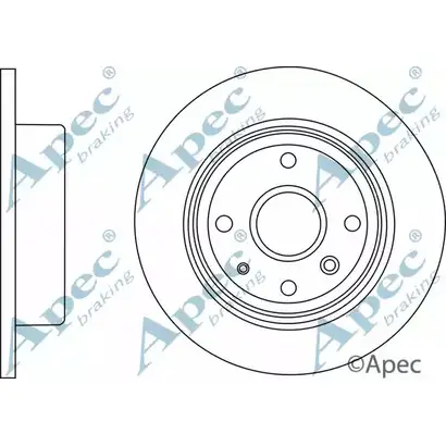 Тормозной диск APEC BRAKING M GI0T4C DSK2783 1265433289 ORNU2L изображение 0