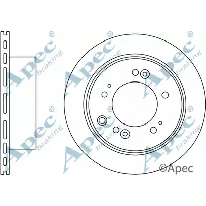 Тормозной диск APEC BRAKING 2D3R Q3 DSK2784 1265433291 6D06RG изображение 0