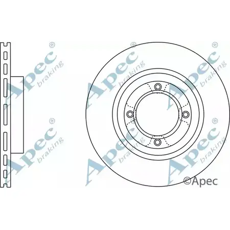 Тормозной диск APEC BRAKING C36 POZ 1265433293 DSK2785 63DTJCY изображение 0