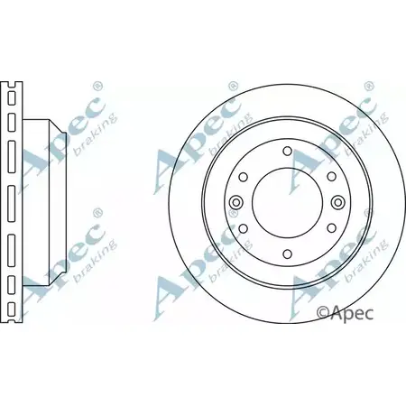 Тормозной диск APEC BRAKING 384FZ1N DSK2787 1265433297 SM93 ESR изображение 0