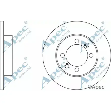 Тормозной диск APEC BRAKING 1265433303 DSK279 HO6866 S9L R2XG изображение 0
