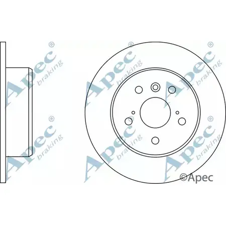 Тормозной диск APEC BRAKING MGR SU 1265433321 SCH4Q4 DSK2795 изображение 0