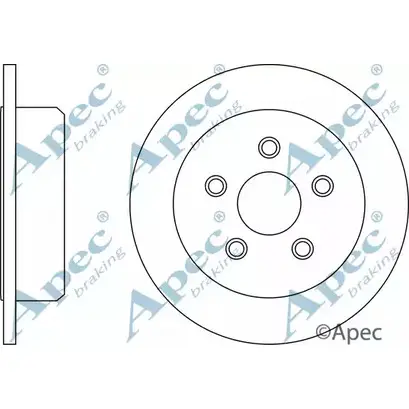 Тормозной диск APEC BRAKING DSK2802 1265433347 RK5 E4V VAB5VM изображение 0