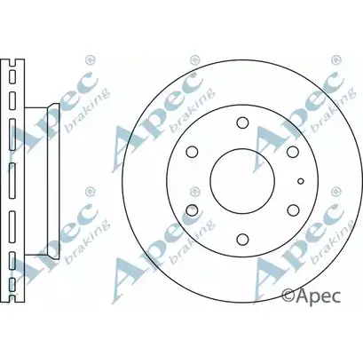 Тормозной диск APEC BRAKING A0NB V VMFSZ 1265433355 DSK2806 изображение 0