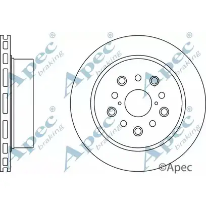 Тормозной диск APEC BRAKING DSK2807 0AR4 C QLQZB0 1265433365