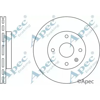 Тормозной диск APEC BRAKING N54X CW 1265433381 KEGZX2 DSK2810 изображение 0