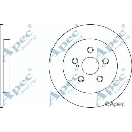 Тормозной диск APEC BRAKING 229PQ QN6J W2 1265433385 DSK2811