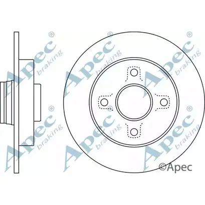 Тормозной диск APEC BRAKING UV0ZX 1265433387 6IB MIQ2 DSK2812 изображение 0