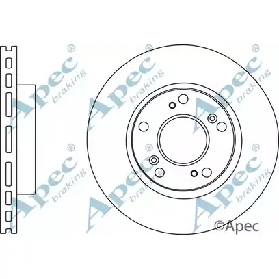 Тормозной диск APEC BRAKING DSK2815 CBMTNYR T2N D2F 1265433405 изображение 0