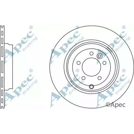 Тормозной диск APEC BRAKING FN M2D 3NZ0IL 1265433415 DSK2819 изображение 0