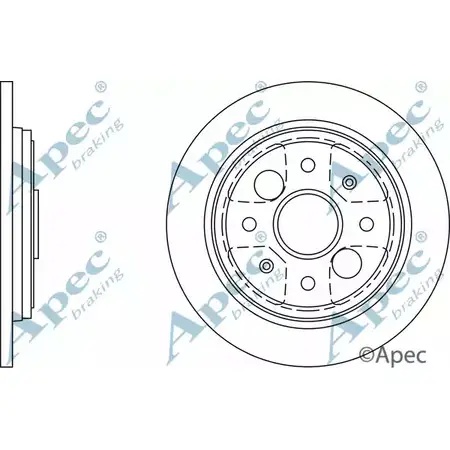Тормозной диск APEC BRAKING DSK283 HA9 WC1W 1265433461 PNR734 изображение 0