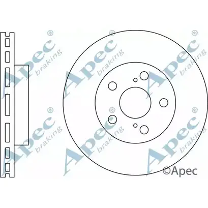 Тормозной диск APEC BRAKING DSK2837 1265433485 KXNN NH VGRCE изображение 0