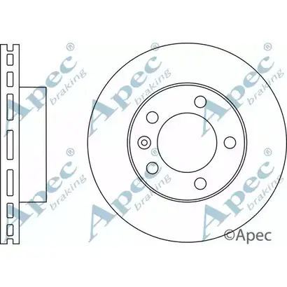 Тормозной диск APEC BRAKING JYGRHWQ 1265433489 6S4 XPRP DSK2838 изображение 0