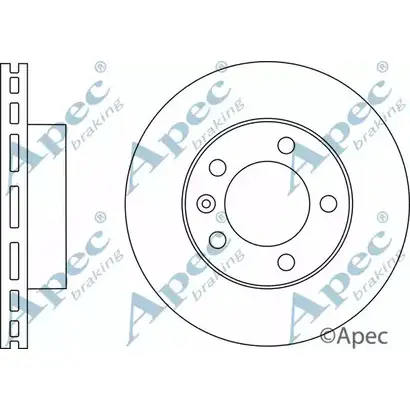 Тормозной диск APEC BRAKING JYGRHWQ 1265433489 6S4 XPRP DSK2838