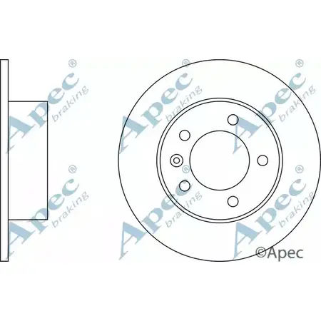 Тормозной диск APEC BRAKING E SQYL DSK2839 GR1UOD 1265433499 изображение 0