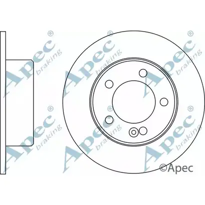 Тормозной диск APEC BRAKING DSK2840 1265433519 4BN L5D5 BY6XSW изображение 0