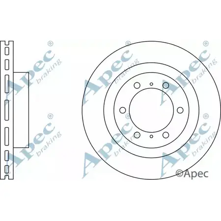 Тормозной диск APEC BRAKING Y AVWEBV SXMYPS6 1265433525 DSK2841 изображение 0
