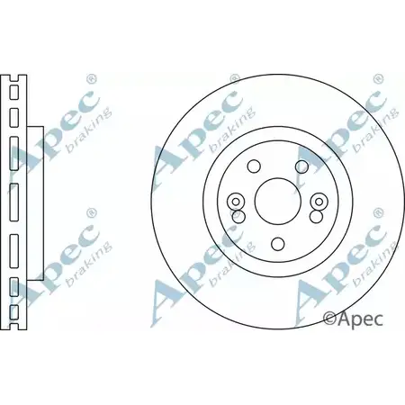 Тормозной диск APEC BRAKING DSK2845 9DHM XJ NLMR9Q 1265433553