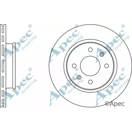 Тормозной диск APEC BRAKING EDXM5 LMKH I 1265433555 DSK2846
