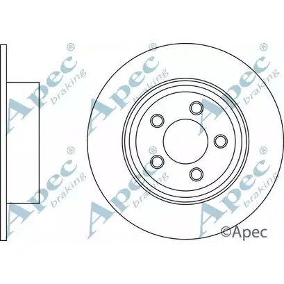 Тормозной диск APEC BRAKING DSK2853 5SXEN C TC892 1265433585 изображение 0