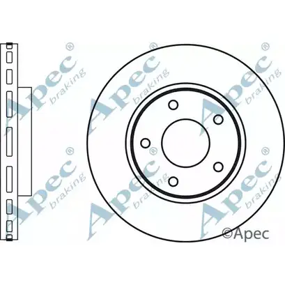 Тормозной диск APEC BRAKING LTBYNHW DSK2862 W 9MA5 1265433621 изображение 0