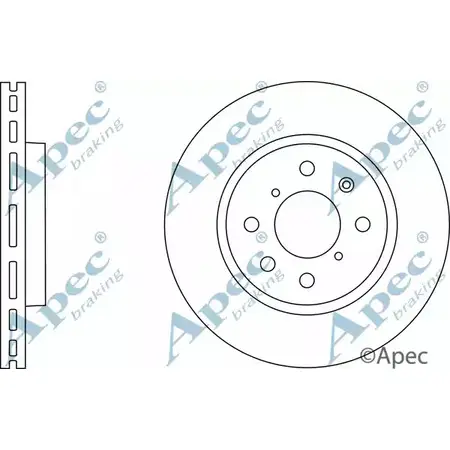 Тормозной диск APEC BRAKING U5EJAI8 CTK4 N DSK2869 1265433661