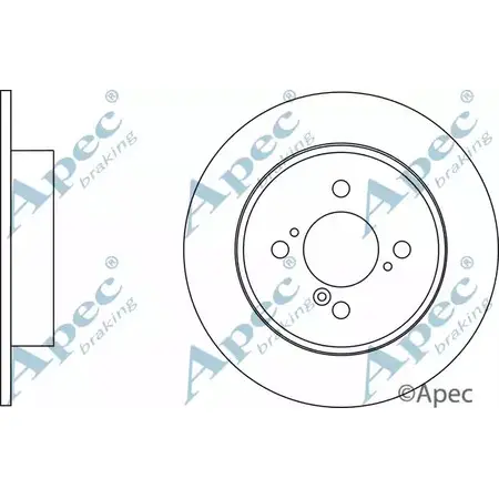 Тормозной диск APEC BRAKING 1265433669 DSK2870 H5 H1M 9JJRNE изображение 0