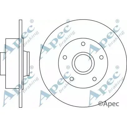 Тормозной диск APEC BRAKING DSK2871 1265433673 NEQ 2X XBCJ8M изображение 0