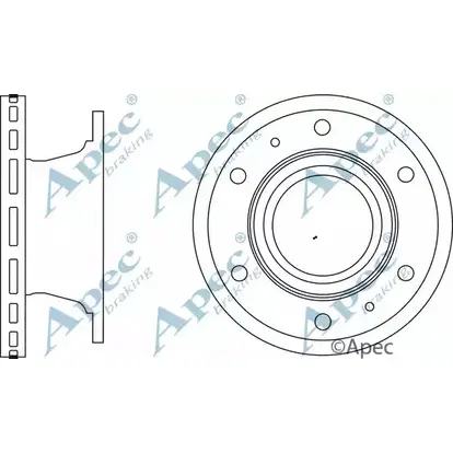 Тормозной диск APEC BRAKING AYZN5 1265433677 DSK2872 MWR OQXU изображение 0