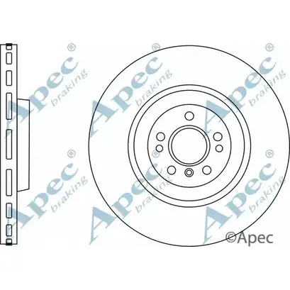 Тормозной диск APEC BRAKING XTXB7H9 DSK2876 LGB2M YB 1265433689 изображение 0