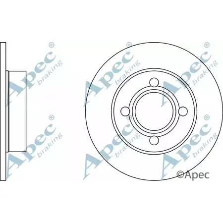 Тормозной диск APEC BRAKING 1265433709 9F2401 0FJXS Y DSK288 изображение 0