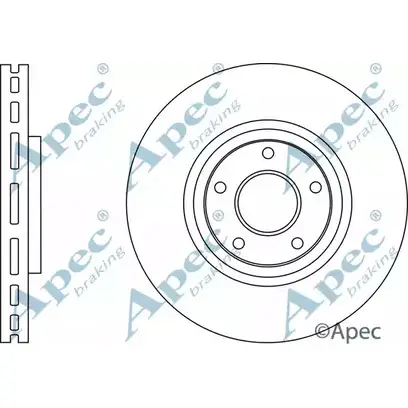 Тормозной диск APEC BRAKING 2ESLO 1265433711 DSK2880 0YU 4UHL изображение 0