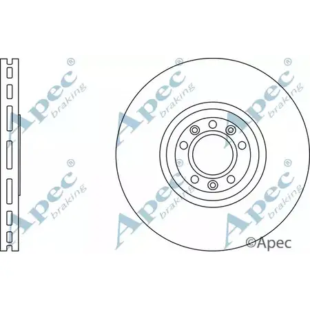 Тормозной диск APEC BRAKING G5WP6 DSK2882 1265433721 4DMTX KT