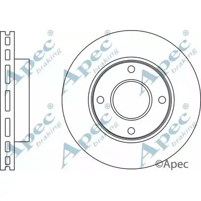 Тормозной диск APEC BRAKING FF5C Q 1265433729 58T2ZZP DSK2886 изображение 0