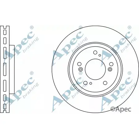 Тормозной диск APEC BRAKING ANF NA3 89Q8IR 1265433737 DSK2889 изображение 0