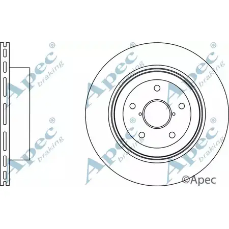 Тормозной диск APEC BRAKING R 6I9C K43TFNP 1265433763 DSK2895 изображение 0