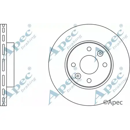 Тормозной диск APEC BRAKING 3ON GT 1265433785 31O33Q DSK2900 изображение 0