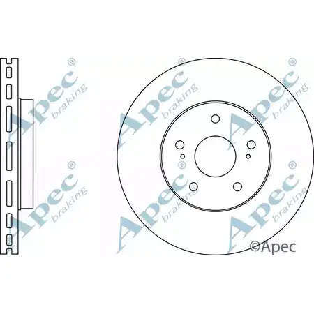 Тормозной диск APEC BRAKING FCY265 8 PNHJ 1265433801 DSK2902 изображение 0