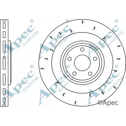 Тормозной диск APEC BRAKING 7 GLOP DSK2912 DTH7Y 1265433825