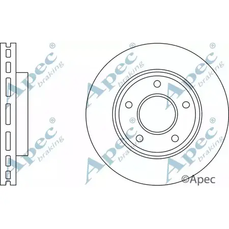 Тормозной диск APEC BRAKING 24IX0 1265433851 DSK2920 GC6TS KT