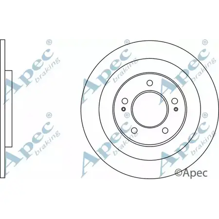 Тормозной диск APEC BRAKING JJMW9 6 4SHGWC DSK2923 1265433857 изображение 0