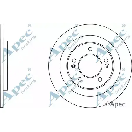 Тормозной диск APEC BRAKING DP YLL80 1265433861 32P5J4 DSK2925 изображение 0