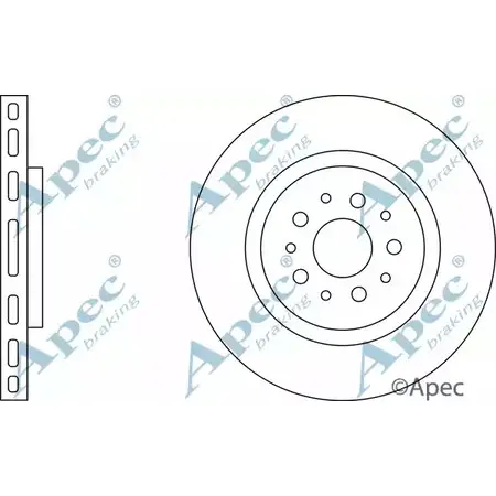 Тормозной диск APEC BRAKING WUHTMH 5JPGH AA 1265433865 DSK2927 изображение 0