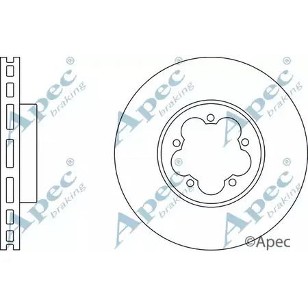 Тормозной диск APEC BRAKING 1265433875 DSK2928 QI69 9E 7TD6A65 изображение 0