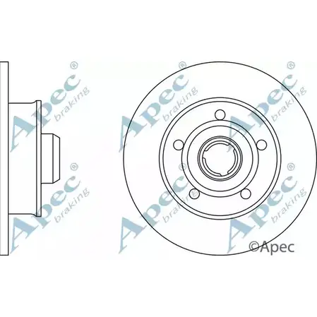 Тормозной диск APEC BRAKING DSK2933 1265433919 9EK9 PR 9TB82K