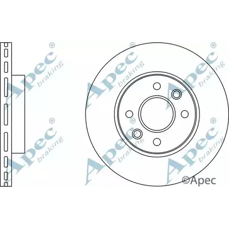 Тормозной диск APEC BRAKING KFE9V 1265433925 DSK2935 W MHAAS изображение 0